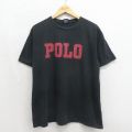 ラルフローレン 90s 半袖Tシャツ ビッグロゴ ブラック メンズXL相当 | 古着