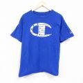 チャンピオン 半袖Tシャツ ビッグロゴ ブルー XL | 古着
