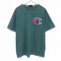 チャンピオン 半袖Tシャツ ビッグロゴ グリーン XL | 古着