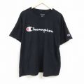 チャンピオン 半袖Tシャツ ビッグロゴ ブラック XL | 古着