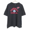 XL★古着 リーボック REEBOK 半袖 ブランド Tシャツ メンズ NFL アリゾナカージナルズ 大きいサイズ コットン クルーネック 黒 ブラック アメフト スーパーボウル 24may20 中古