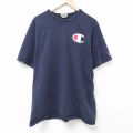 チャンピオン 半袖Tシャツ ワンポイントロゴ ネイビー XL | 古着
