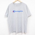 チャンピオン 半袖Tシャツ ビッグロゴ グレー XL | 古着