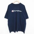 チャンピオン 半袖Tシャツ ビッグロゴ ネイビー XL | 古着
