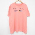 ノーティカ 半袖Tシャツ ビッグロゴ ピンク XL | 古着