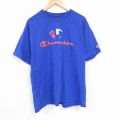 チャンピオン 半袖Tシャツ ビッグロゴ ブルー XL | 古着