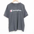 チャンピオン 半袖Tシャツ ビッグロゴ グレー XL | 古着