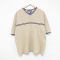トミーヒルフィガー 90s 半袖Tシャツ Vネック ベージュ XL | 古着