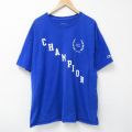チャンピオン 半袖Tシャツ ビッグロゴ ブルー XL | 古着