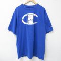 チャンピオン 半袖Tシャツ ビッグロゴ ブルー XL | 古着