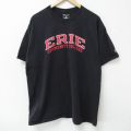 チャンピオン 半袖Tシャツ エリーコミュニティカレッジ ブラック XL | 古着