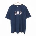 ギャップ 半袖Tシャツ ビッグロゴ ネイビー XL | 古着