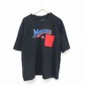 XL★古着 ナイキ NIKE 半袖 ブランド Tシャツ メンズ MLB フロリダマーリンズ 大きいサイズ クルーネック 黒 ブラック メジャーリーグ ベースボール 野球 25jun18 中古