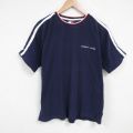 トミーフィルフィガー 90s 半袖Tシャツ ワンポイントロゴ ネイビー XL | 古着
