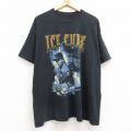 XL★古着 半袖 ヒップホップ ラップ Tシャツ メンズ アイスキューブ 大きいサイズ クルーネック 黒 ブラック 25jun30 中古