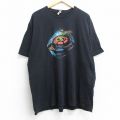 XL★古着 半袖 ロック バンド Tシャツ メンズ ジェフリン 大きいサイズ クルーネック 黒 ブラック 25jul03 中古