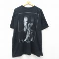 XL★古着 半袖 ヒップホップ ラップ Tシャツ メンズ トゥパック 2パック 2PAC 大きいサイズ コットン クルーネック 黒 ブラック 25jul10 中古