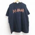 デフレパード 半袖Tシャツ ブラック XL | 古着