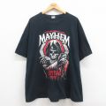 半袖Tシャツ MAYHEMプリント ブラック XL | 古着