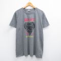 【50%OFF】XL★古着 半袖 ロック バンド Tシャツ メンズ ジョーンジェット クルーネック グレー 霜降り 25aug07 中古