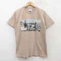 【50%OFF】L★古着 半袖 ヒップホップ ラップ Tシャツ メンズ ジュースワールド クルーネック ベージュ カーキ 25aug27 中古