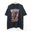 【50%OFF】XL★古着 半袖 ヒップホップ ラップ Tシャツ メンズ ノトーリアスBIG 大きいサイズ コットン クルーネック 黒 ブラック 25aug27 中古