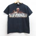 【50%OFF】S★古着 フルーツオブザルーム 半袖 ロック バンド Tシャツ メンズ サマースローターツアー フェス カンニバルコープス ペリフェリー コットン クルーネック 黒 ブラック 25aug29 中古