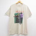 XL★古着 半袖 ヒップホップ ラップ Tシャツ メンズ ノトーリアスBIG コットン クルーネック ベージュ 26jun04