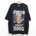 XL★古着 半袖 ヒップホップ ラップ Tシャツ メンズ スヌープドッグ 大きいサイズ クルーネック ブラック 26jun04
