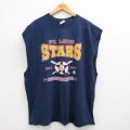 ヘインズ 00s ノースリーブTシャツ セントルイススターズ ネイビー XL | 古着