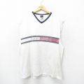 トミーヒルフィガー 90s ノースリーブTシャツ ビッグロゴ ホワイト XL | 古着