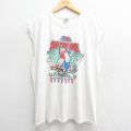 00s ノースリーブTシャツ CHOO BOWL ホワイト XL | 古着
