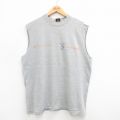 L★古着 ビンテージ ノースリーブ Tシャツ メンズ 00年代 00s 漢字 TRIPLE 5 SOUL コットン クルーネック グレー 霜降り 24jul31 中古