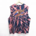 ノースリーブTシャツ 鳥 ネイビータイダイ XL | 古着