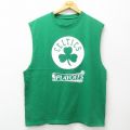 XL★古着 リーボック REEBOK ノースリーブ ビンテージ Tシャツ メンズ 00年代 00s NBA ボストンセルティックス クルーネック 緑 グリーン バスケットボール 25jun09 中古
