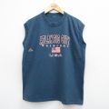 00s ノースリーブTシャツ ATLANTIC CITY ネイビー L | 古着