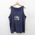 00s タンクトップ タズ ジム 刺繍 ネイビー XL | 古着