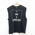 00s ノースリーブTシャツ CHRISTIAN ブラック XL | 古着