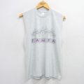 90s ノースリーブTシャツ ヤシの木 グレー M | 古着