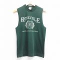 フルーツオブザルーム 90s ノースリーブTシャツ ROSE VILLE グリーン S | 古着