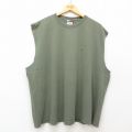 トミーヒルフィガー 90s ノースリーブTシャツ ワンポイント グリーン XL | 古着