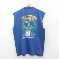 90s ノースリーブTシャツ 自由の女神 ブルー XL | 古着