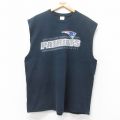 00s ノースリーブTシャツ NFL ニューイングランドペイトリオッツ ブラック XL | 古着