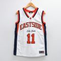 M★古着 ノースリーブ ビンテージ Tシャツ レディース 90年代 90s EASTSIDE 11 Vネック USA製 白 ホワイト ユニフォーム ゲームシャツ 25jul10 中古