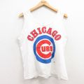 M★古着 スクリーンスターズ ビンテージ タンクトップ メンズ 80年代 80s MLB シカゴベアーズ クルーネック USA製 白 ホワイト メジャーリーグ ベースボール 野球 25jul12 中古