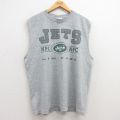 NFL ニューヨークジェッツ 00s ノースリーブTシャツ アメフト グレー XL | 古着
