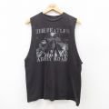 L★古着 ジャンクフード JUNK FOOD ノースリーブ ビンテージ ロック バンド Tシャツ メンズ 00年代 00s ビートルズ The Beatles コットン クルーネック USA製 黒 ブラック 【spe】 25jul12 中古