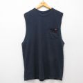 ラングラー ノースリーブTシャツ 胸ポケット ネイビー L | 古着