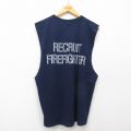 フルーツオブザルーム 00s ノースリーブTシャツ 消防士 ネイビー XL | 古着