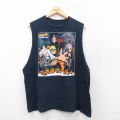 リップルジャンクション ノースリーブTシャツ うすまきナルト ネイビー XL | 古着
